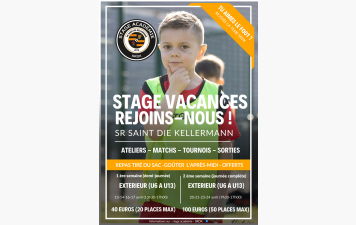 INSCRIPTION  STAGE  VACANCES AVRIL