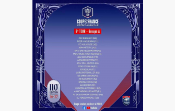 COUPE DE FRANCE 6EME TOUR : LES TIRAGES POSSIBLES