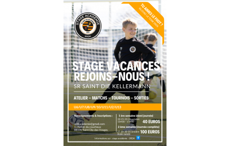 INSCRIPTION  STAGE  VACANCES OCTOBRE